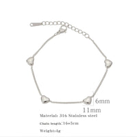 Stainless Steel Heart Necklace or Bracelet - 2 Colours