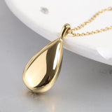 Stainless Steel Water Droplet Urn Pendant Necklace - 4 Colours