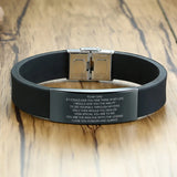 Stainless Steel and Silicone Dad Bracelet - 20 Options