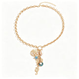 Fashion Ocean Themed Chunky Gold Coloured Necklace
