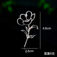 Fashion Minimalist Hollow Brooch - 2 Colours - 7 Options