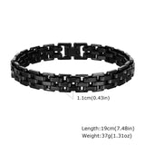 Stainless Steel Chunky Bracelet - 2 Lengths - 5 Colours