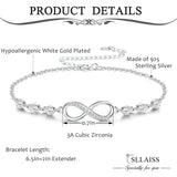 925 Sterling Silver Infinity Solitaire Bracelet