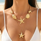 Fashion 2PCS Layered Sea Themed Necklace