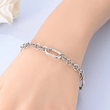 925 Sterling Silver Large Link Bracelet - 17 cm