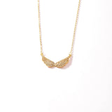 Stainless Steel Full Pave Angel Wing Necklace - 11 Options