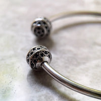 925 Sterling Silver Zig Zag Open Bangle