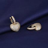 925 Sterling Silver Big Heart Earrings - 3 Colours