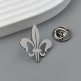 Stainless Steel Fleur De Lys Baroque Cufflinks or Tie Pin - 3 Colours