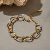 Stainless Steel Two Colour Bracelet - 4 Options