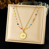 Stainless Steel Golden Turquoise Necklace - 4 Options