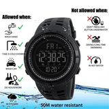 Multifunction PU Digital Watch  - 20 Options