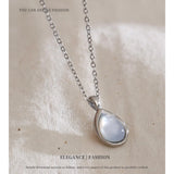 Stainless Steel Necklace Tear Drop Shell Necklace