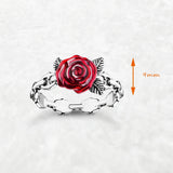 925 Sterling Silver Ornate Rose Ring