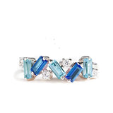 Fashion Geometric Baguette Cubic Zirconia Ring - 2 Colours