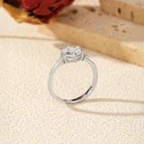 925 Sterling Silver Hexagon Cubic Zirconia Ring