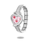 Stainless Steel Heart Italian Charm Watch - 29 Options