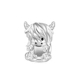 925 Silver Highland Cow Charm - 12 Options