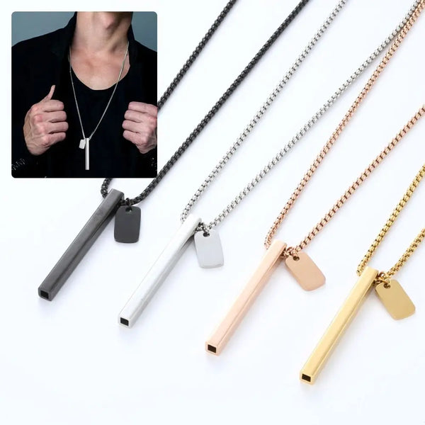 Stainless Steel Mindful Breathing Necklace - 5 Colours