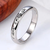 925 Sterling Silver I am Enough Ring