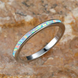Fashion Created Opal Eternity Ring - 2 Colours