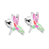 Stainless Steel Small Flat Back Animal Earrings - 20 Options