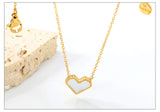 Stainless Steel Heart Shaped Pendant Necklace - 33 Options