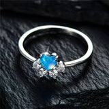 Fashion Created Opal/CZ Paw Ring - 3 Colours