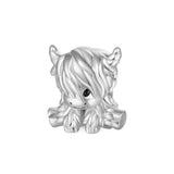 925 Silver Highland Cow Charm - 12 Options