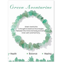 Irregular Chip Stone Bracelet With Card - 21 Options
