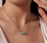 Fashion Oval Natural Amazonite Necklace
