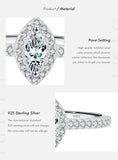 925 Silver Marquise Cut CZ Ring