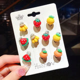 Fashion 10pcs/set Clip on Acrylic Earrings - 5 Options