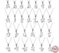 925 Sterling Silver Letter/Initial Necklace - 26 Options