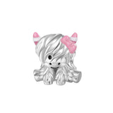 925 Silver Highland Cow Charm - 12 Options