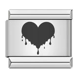 Stainless Steel Heart Italian Charm - 9 Options