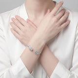 Fashion Rhinestone Wings Open Bangle