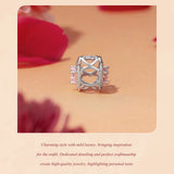 925 Sterling Silver Rose Gold Accent Love Heart Bead Charm