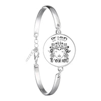 Glass 18mm Mental Health /Positivity Bracelet - 32 Options