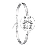 Glass 18mm Mental Health /Positivity Bracelet - 32 Options