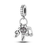 925 Sterling Silver Music Themed Charm - 20 Options