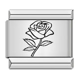 Stainless Steel Flower Italian Charm - 9 Options