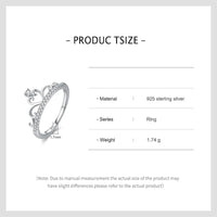 925 Sterling Silver CZ Crown Ring