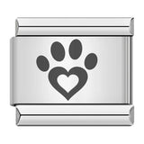 Stainless Steel Heart Italian Charm - 9 Options