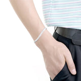 925 Sterling Silver Bracelet 6mm Flat Link Bracelet - 2 Sizes