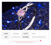 925 Sterling Silver Round CZ Ring - 3 Colours