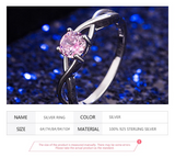 925 Sterling Silver Round CZ Ring - 3 Colours