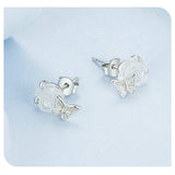 925 Sterling Silver Colour Changing Rose Stud Earrings