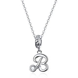 925 Sterling Silver Letter/Initial Necklace - 26 Options