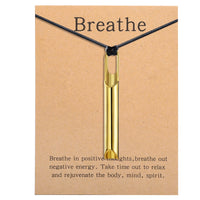 Stainless Steel  Breathing Anxiety Necklace- 2 Options - 5 Colours